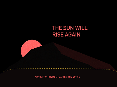 The sun will rise again illustration poster poster art