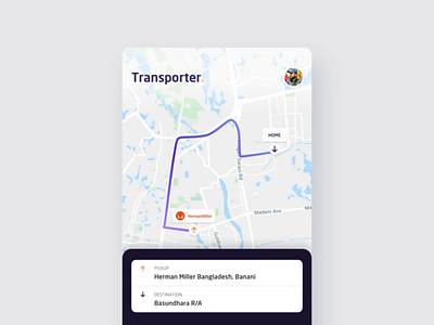 Truck Rental App Interaction animation app card design illustration interaction interface map prototype route truck ui ux visual visual design