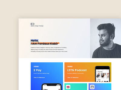 Personal Website - Ferdaus Kabir Emon branding design personal portfolio product website