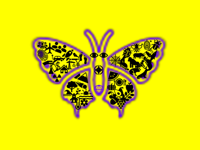 Social Responsibility Butterfly Logo butterfly butterfly logo yellow