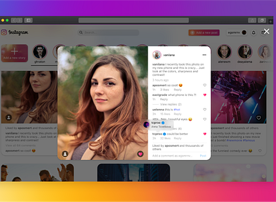 Instagram concept app app design concept concept app concept design design instagram instagram app mobile app mobile design mobile ui mockup render ui uidesign ux uxdesign