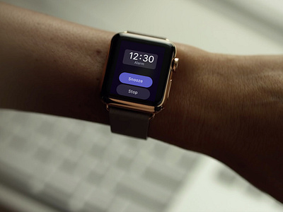 Sleep Tracking App - Alarm Screen on Apple Watch