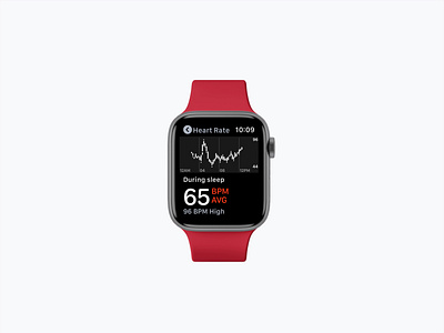 Sleep Tracking App - Heart Rate screen on Apple Watch