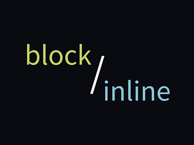 Block, inline and inline-block elements - logo after effects animation block css development html inline inline block java script web