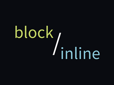 Block, inline and inline-block elements - logo