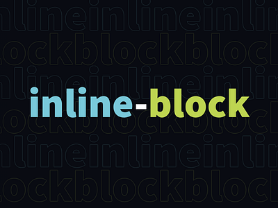 Block, inline and inline-block elements - website - "poster"