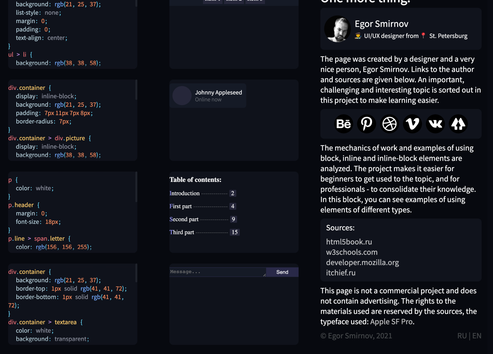 Block, inline and inline-block elements by egsmrnv | Dribbble