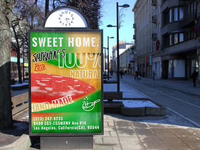 Smirnov’s pizza — Poster 3d blender brand identity branding logo pizza restaurant