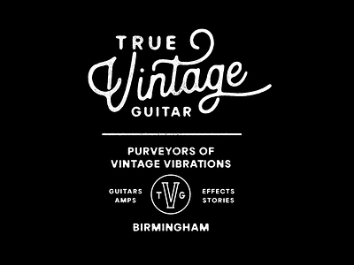 True Vintage Guitar alabama birmingham guitar script tshirt type vintage