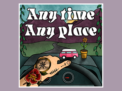 Anytime Anyplace art design explore illustration sticker tattoo travel