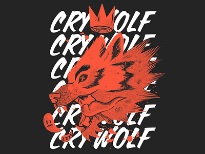 Cry Wolf art design ghost illustration tshirt wolf