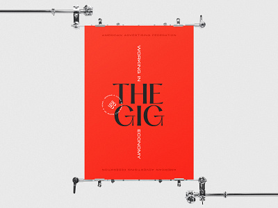 AAF Nashville Gig Economy Poster design pangrampangram poster red type