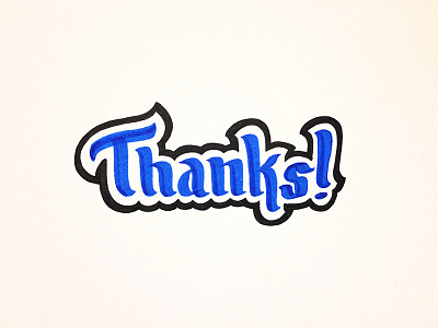 Thanks 800x600 brush pen debut felt marker hand type