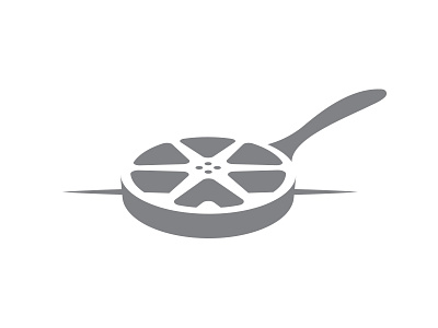 Film and Food Logo Concept 2 film film reel food logo skillet