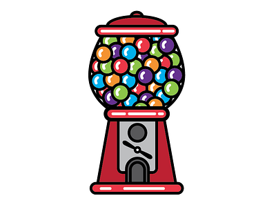 Gumball Machine monoweight vector