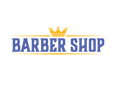 Barber Shop Logo Concept #2 barber shop crown logo