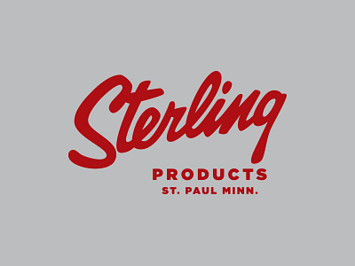 Sterling Logo retro script st.paul vintage