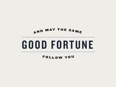Good Fortune founders grotesque good fortune knockout lockup typography