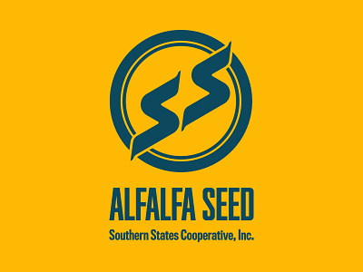 Alfalfa Seed Bag burlap circle farmer s seeds southern vintage