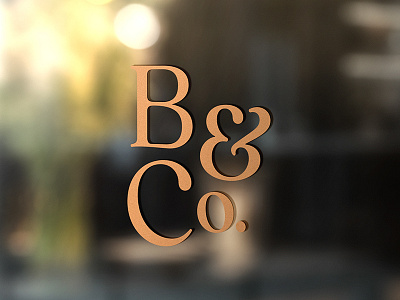 B&Co. Monogram Wip ambersand branding gold logo monogram quincy regular vector window