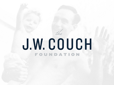 J.W. Couch Foundation Logo knockout logo type wordmark