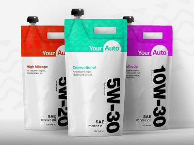 Your Auto Motor Oil automotive automotive design automotive logo minimal minimal packaging modern motor oil packaging pattern