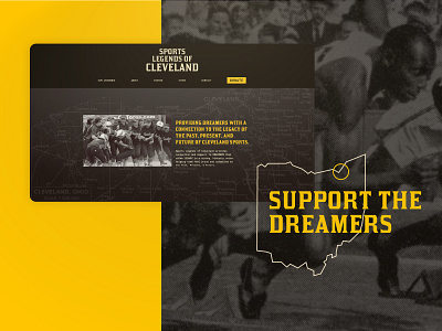 Sports Legends of Cleveland Brand Identity athletics brand identity branding history homepage logo logo system sports sports history ui design web ui website