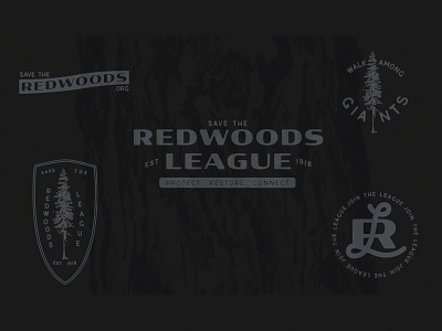 Save the Redwoods League badge badge logo league redwoods secret society tree