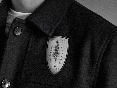 Embroidered Patch Save the Redwoods League embroidered patch jacket leagueoflegends mockup redwoods secret society tree