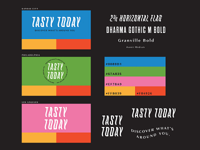 Tasty Today Brand Board brand identity branding branding design