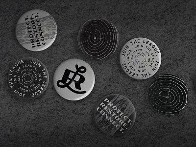 Redwoods League Buttons advertisment buttons campaign design league monogram redwoods secret society tree