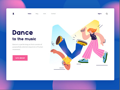 Let's dance！ design illustration ui web
