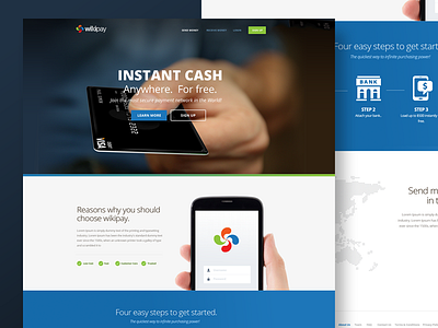 Wikipay Updated Site Design design homepage landing page web site