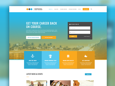 ICT Updated Concept Homepage design education homepage landing page school web site yacht