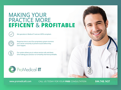 ProMedical Half Page Ad ad advertisement half page it magazine ad medical print