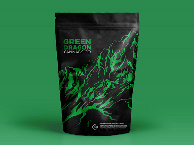 Green Dragon Bag Concept bag design colorado mountains packaging print