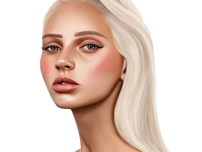 blonde clothing design face illustration photoshop