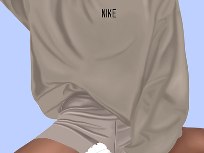 nike @m.loui clothing design flat illustration logo photoshop