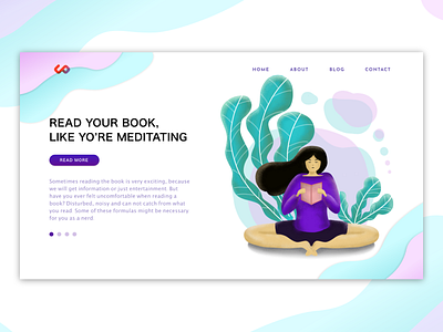 Landjng Page website with illustration