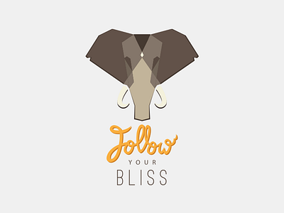 Follow Your Bliss Logo Design. Safari animal animals bliss diseño gráfico elephant graphic design graphics logo logo design peace safari zoo