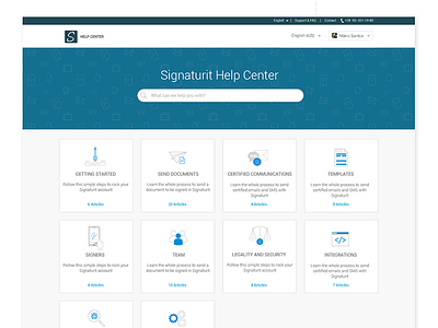 Signaturit Help Center. help help center sign signature ui ui design visual design web website