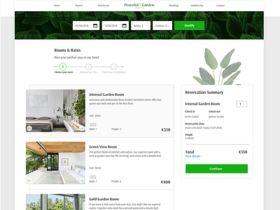Hotel Website - Booking Process Page