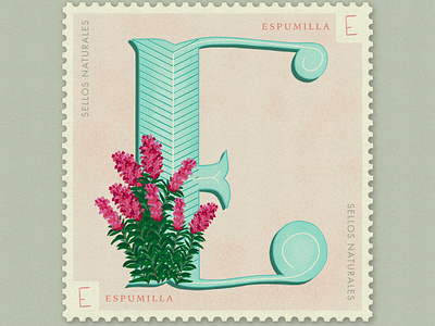 Letter E · Espumilla · #36daysoftype #SellosNaturales