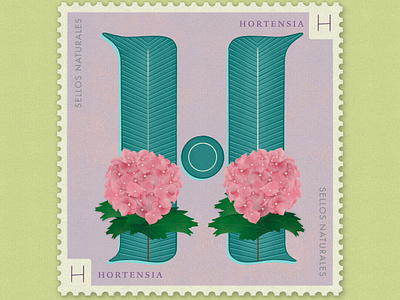 Letter H · Hortensia · #36daysoftype #SellosNaturales