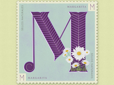 Letter M · Margarita · #36daysoftype #SellosNaturales