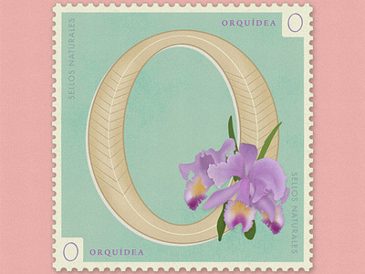 Letter O · Orquídea · #36daysoftype #SellosNaturales