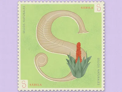 Letter S · Sábila · #36daysoftype #SellosNaturales 36 days 36 days of type 36 days of type lettering aloe vera botanical art flor flower flowers illustration letra s letter s lettering lettering artist love flowers natural nature sabila sellos naturales stamp vintage vintage art