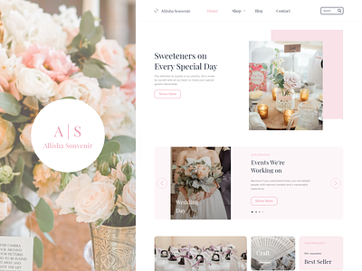 Wedding Souvenir Website - Landing Page