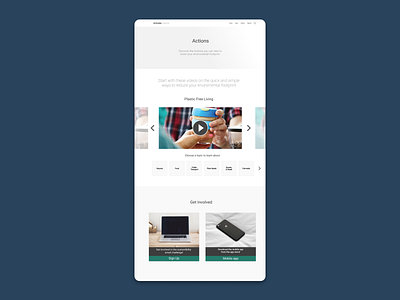 Climate Centre - Actions Page clean climate change design minimal sustainability ui ui design ux ux design web website website design
