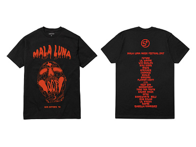 Mala Luna Music Festival 2017 Merchandise branding design illustration merchandise